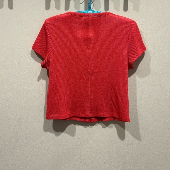 RAG & BONE The Knit Scoopneck T-Shirt in Pink / Size Medium / - Picture 5 of 8